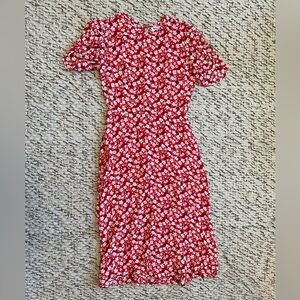 Reformation red floral dress